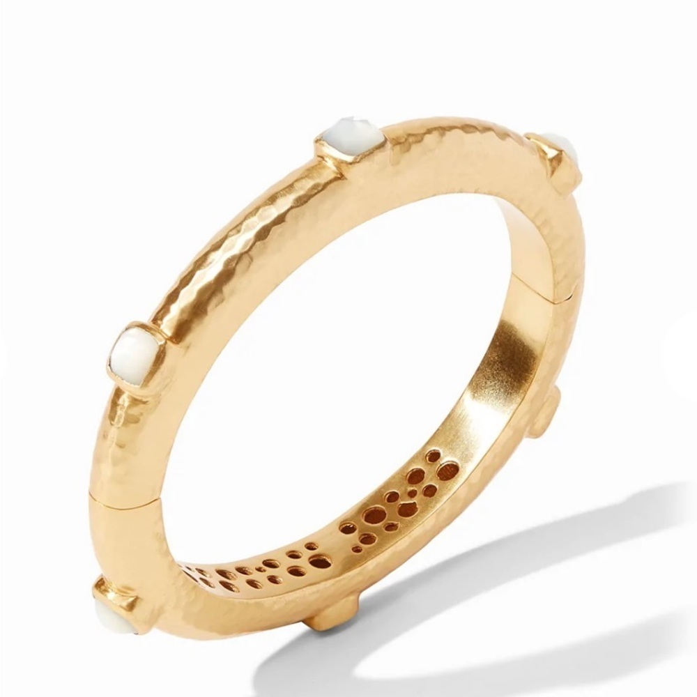 Julie Vos Catalina Hinge Bangle with stones - Picture 3 of 4